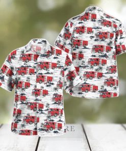 Solana Beach, California, Solana Beach Fire Department Hawaiian Shirt Button Summer Shirt