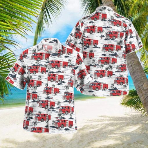 Solana Beach, California, Solana Beach Fire Department Hawaiian Shirt Button Summer Shirt