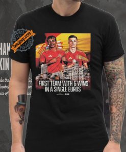 Spain become the first team in euros history to win 6 games in a single tournament shirt