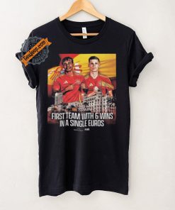Spain become the first team in euros history to win 6 games in a single tournament shirt