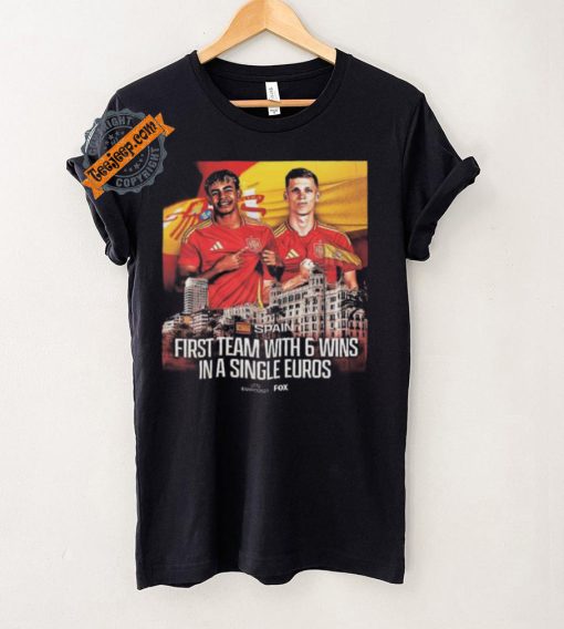 Spain become the first team in euros history to win 6 games in a single tournament shirt