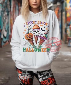 Spooky season tastes like halloween horror vibes shirt