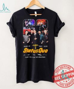 Status Quo 63 Years Of 1962 2025 Thank You For The Memories Signatures shirt