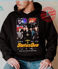 Status Quo 63 Years Of 1962 2025 Thank You For The Memories Signatures shirt, hoodie, sweater, long sleeve and tank top Status Quo 63 Years Of 1962 2025 Thank You For The Memories Signatures shirt