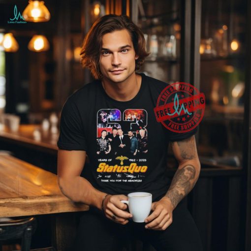 Status Quo 63 Years Of 1962 2025 Thank You For The Memories T Shirt