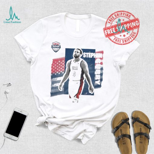 Stephen curry usa basketball stadium essentials unisex 2024 summer olympics player cutout shirt