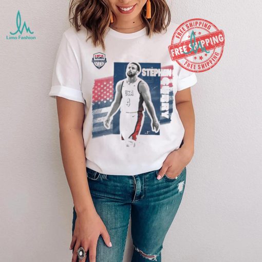Stephen curry usa basketball stadium essentials unisex 2024 summer olympics player cutout shirt