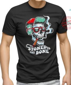 Stoned to the bone skull with cigar shirt