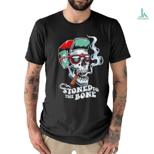 Stoned to the bone skull with cigar shirt