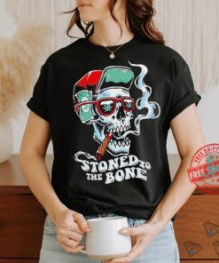 Stoned to the bone skull with cigar shirt