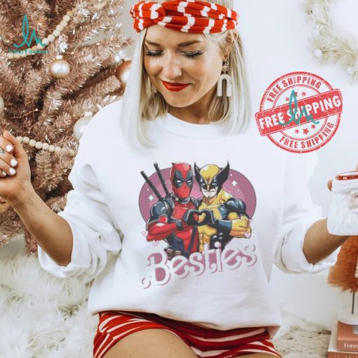 Superhero Deadpool Wolverine Besties Shirt Marvel T Shirt Wolverine Deadpool 3 Movie Tee Best Friends Shirt