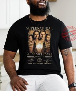 Supernatural 20th Anniversary 2005 2025 Signature Thank You For The Memories Unisex T Shirt