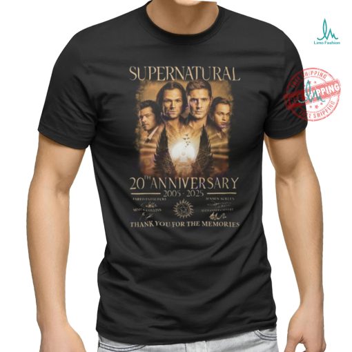 Supernatural 20th Anniversary 2005 2025 Signature Thank You For The Memories Unisex T Shirt