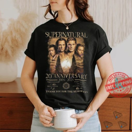 Supernatural 20th Anniversary 2005 2025 Signature Thank You For The Memories Unisex T Shirt