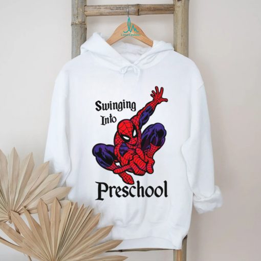 Swinging Into Preschool Marvel School shirt