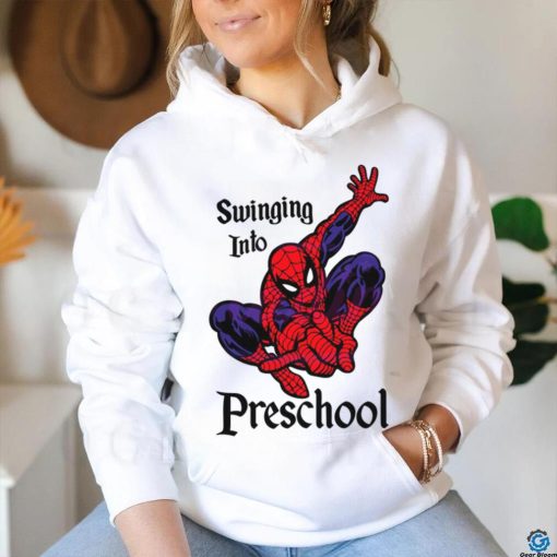 Swinging Into Preschool Marvel School shirt