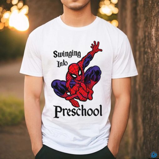 Swinging Into Preschool Marvel School shirt