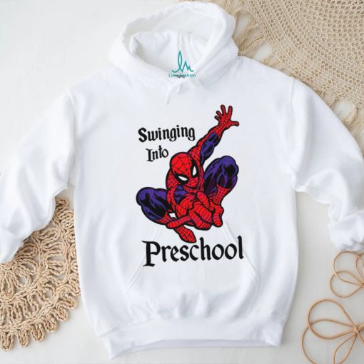 Swinging Into Preschool Marvel School shirt