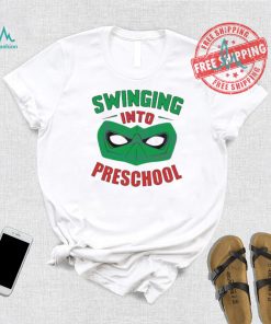 Swinging into preschool superhero shirt