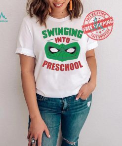 Swinging into preschool superhero shirt