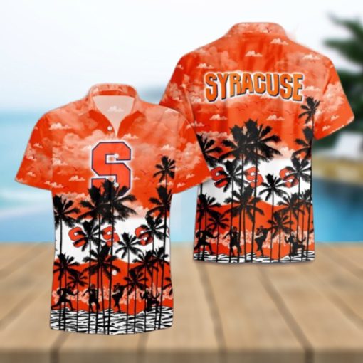 Syracuse Orange Palms Tree Hawaiian Shirt