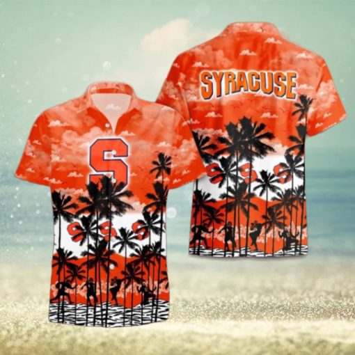 Syracuse Orange Palms Tree Hawaiian Shirt