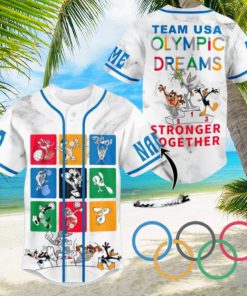 Team USA Looney Tunes Olympic Dreams Stronger Together Custom Baseball Jersey