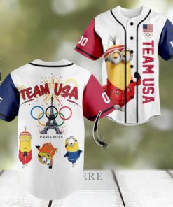 Team USA Minions Olympic Paris 2024 Custom Baseball Jersey