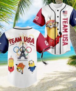 Team USA Minions Olympic Paris 2024 Custom Baseball Jersey