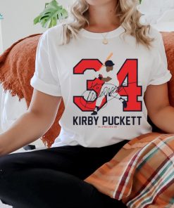 Teambrown Kirby Puckett baseball hall of fame member signature shirt