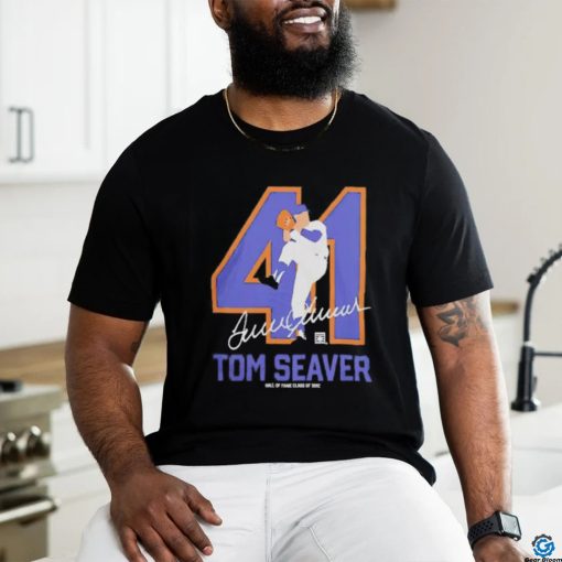 Teambrown Tom Seaver hall of fame class of 1992 signature shirt