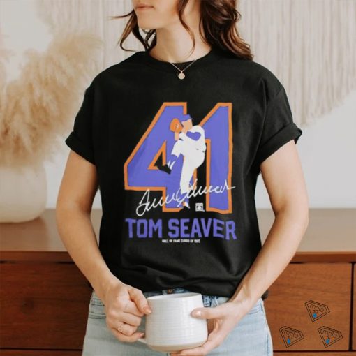 Teambrown Tom Seaver hall of fame class of 1992 signature shirt