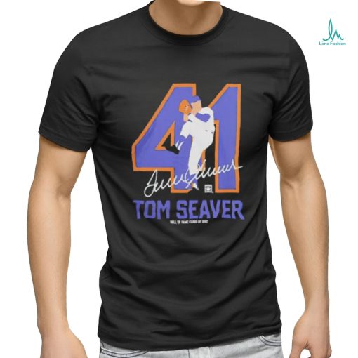 Teambrown Tom Seaver hall of fame class of 1992 signature shirt