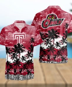 Temple Owls Palms Tree Hawaiian Shirt