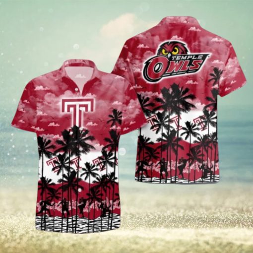 Temple Owls Palms Tree Hawaiian Shirt