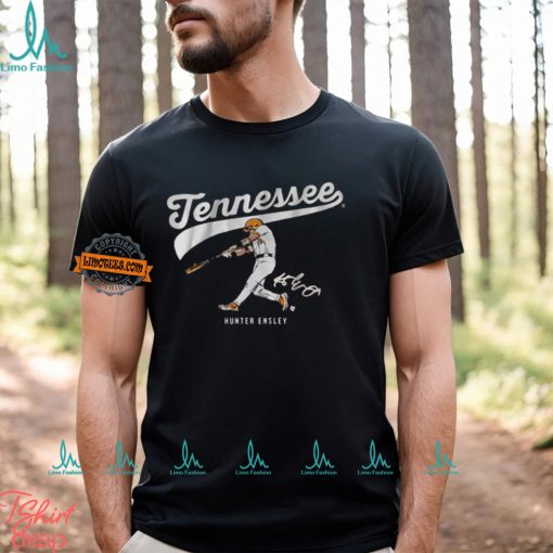 Tennessee Baseball Hunter Ensley Slugger Swing signature t shirt