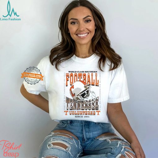 Tennessee Volunteers World Class Southern Football since 1891 helmet shirt