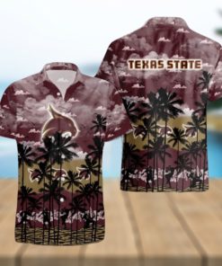 Texas State Bobcats Palms Tree Hawaiian Shirt