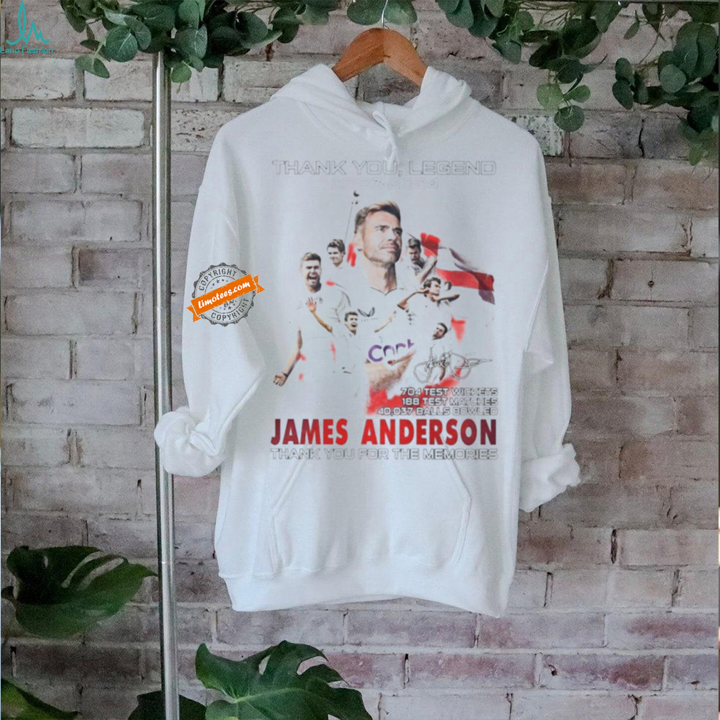 Thank You Legend 2003 2024 James Anderson signature thank you for the memories shirt Thank You Legend 2003 2024 James Anderson signature thank you for the memories shirt