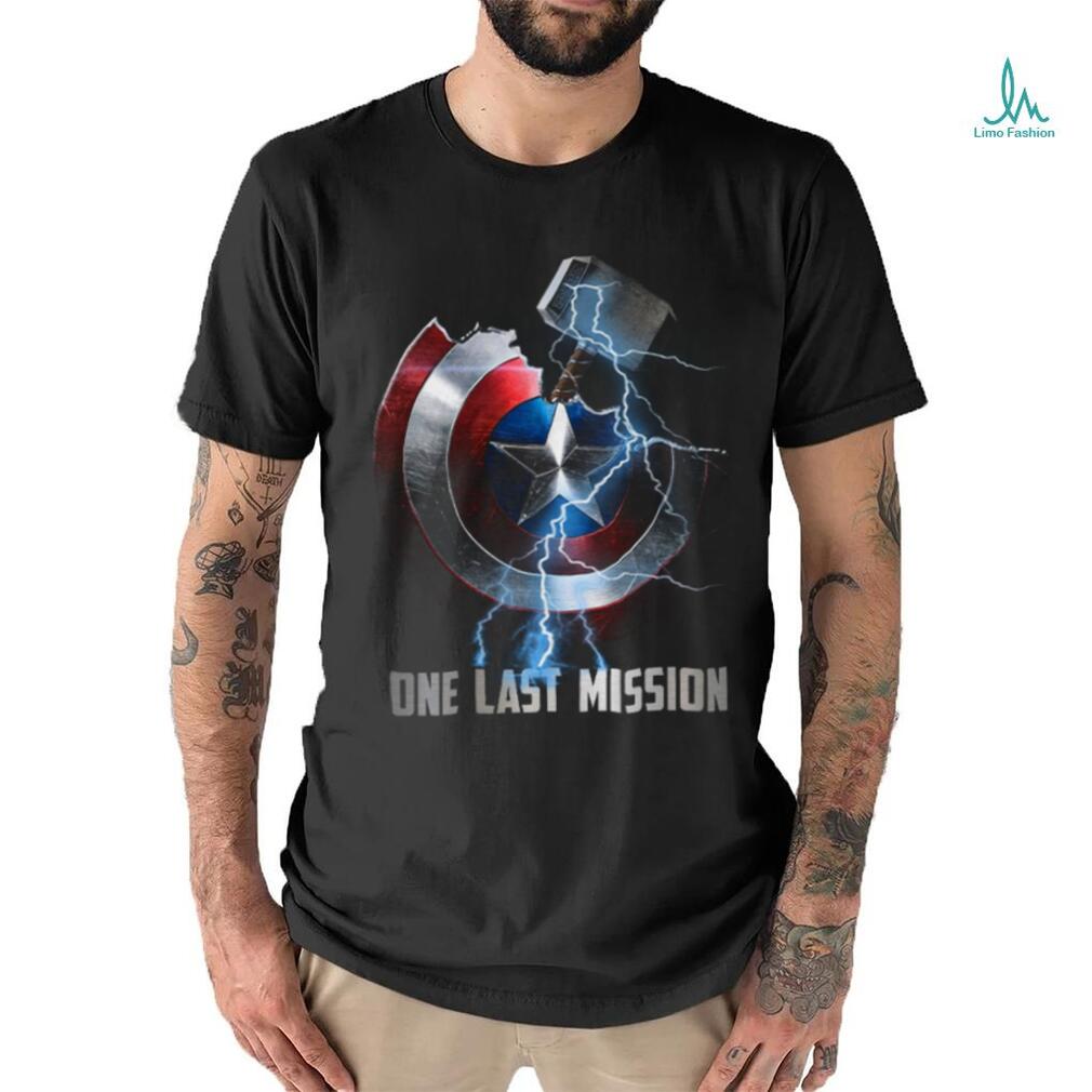 The Avengers Thor Hammer And Captain America’s Shield One Last Mission T Shirt The Avengers Thor Hammer And Captain America’s Shield One Last Mission T Shirt