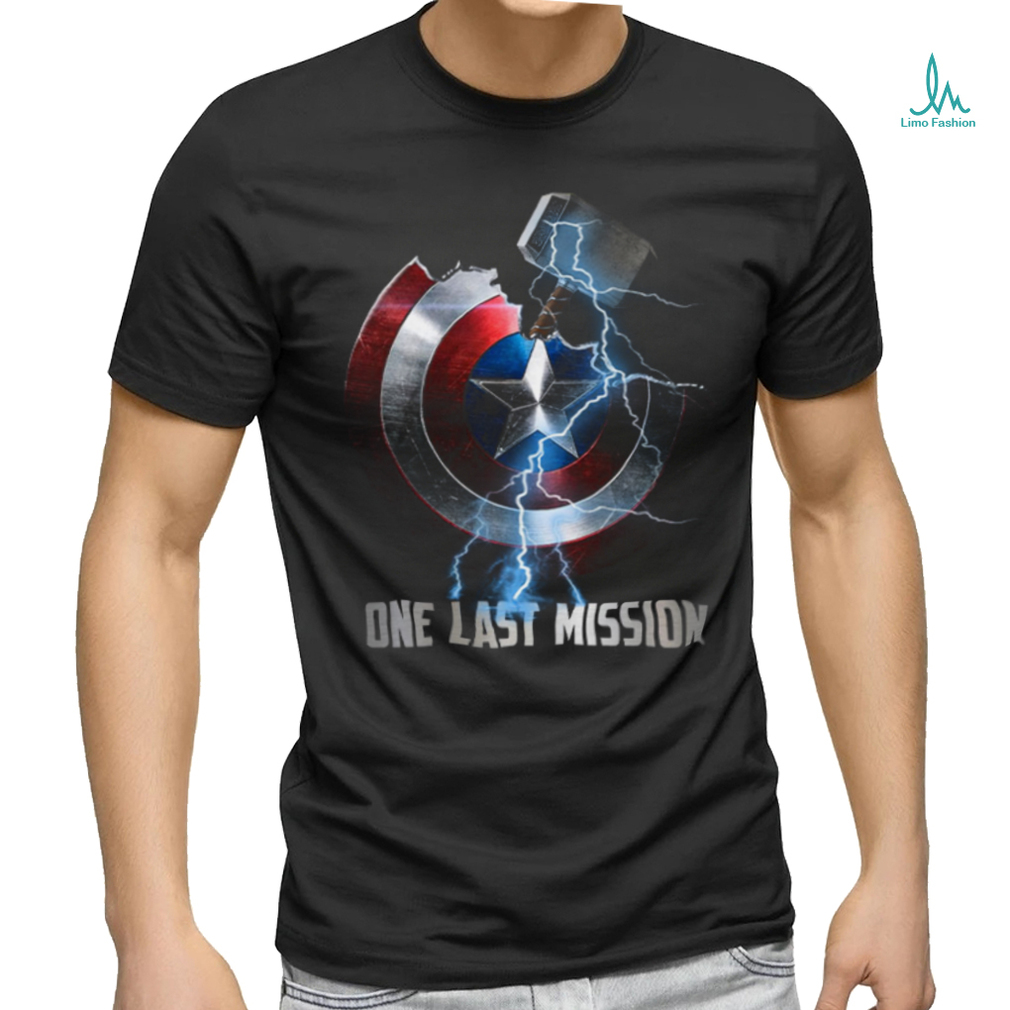 The Avengers Thor Hammer And Captain America’s Shield One Last Mission T Shirt The Avengers Thor Hammer And Captain America’s Shield One Last Mission T Shirt