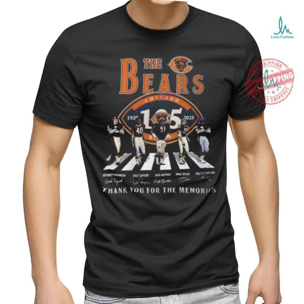 The Chicago Bears 1920 2025 Signature Thank Your For The Memories Unisex T Shirt The Chicago Bears 1920 2025 Signature Thank Your For The Memories Unisex T Shirt
