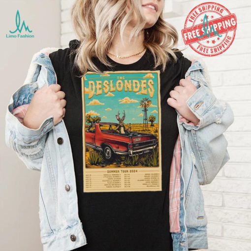 The Deslondes Summer Tour 2024 Poster shirt