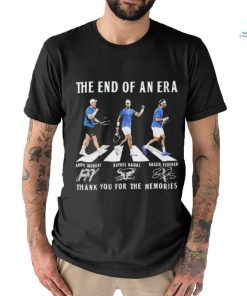 The End Of Era Abbey Road Andy Murray, Rafael Nadal, Roger Federer Thank You For The Memories T Shirt
