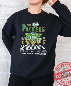 The Green Bay Packers Legends Abbey Road thank you for the memories signatures shirt