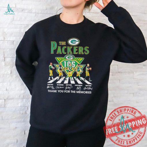 The Green Bay Packers Legends Abbey Road thank you for the memories signatures shirt