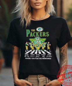 The Green Bay Packers Legends Abbey Road thank you for the memories signatures shirt