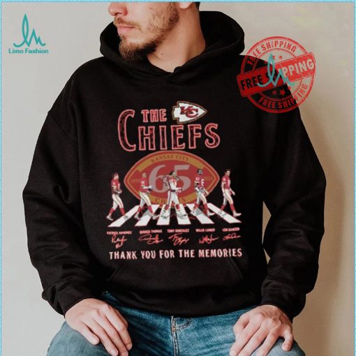 The Kansas City Chiefs Abbey Road NFL Thank You For The Memories Signatures shirt