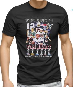 The Legends Tom Brady #12 Patriots thank you for the memories shirt