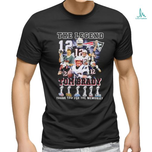 The Legends Tom Brady #12 Patriots thank you for the memories shirt